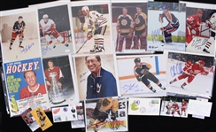 1970's-2000's Hockey Memorabilia Collection - Lot of 65 w/ 1975 Complete Topps Set (x6 PSA Slabbed), 1976 Near Complete Topps Set, Signed Photos, & More
