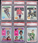 1970's-2000's Hockey Memorabilia Collection - Lot of 65 w/ 1975 Complete Topps Set (x6 PSA Slabbed), 1976 Near Complete Topps Set, Signed Photos, & More