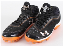 2012 Buster Posey San Francisco Giants Signed Under Armour Game Worn Cleats (MEARS LOA  & PSA/DNA) NL MVP & World Series Champions Season