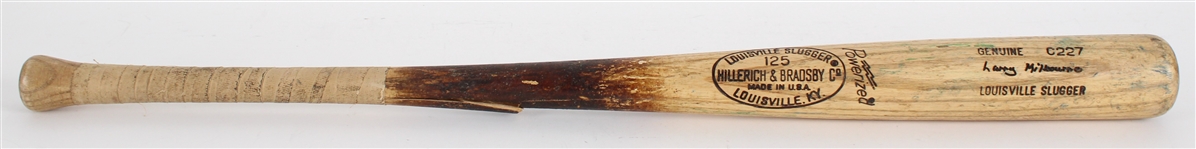 1977-79 Larry Milbourne Seattle Mariners H&B Louisville Slugger Professional Model Game Used Bat (MEARS LOA)