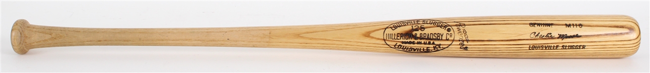 1977-79 Charlie Moore Milwaukee Brewers H&B Louisville Slugger Professional Model Game Used Bat (MEARS LOA)