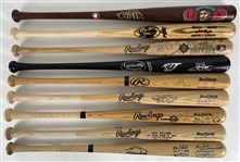 1980's-1990's Signed Baseball Bat Collection - Lot of 9 w/ Frank Thomas, Wade Boggs, Will Clark & More (JSA) 