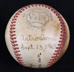 1965 (Sept. 13th) Willie Mays San Francisco Giants 500th Career Homerun – Hit at Astrodome (Attributed to the Estate of Sallie B. Norman) MEARS LOA