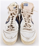 1984-86 Isiah Thomas Detroit Pistons Signed Converse Game Worn Sneakers (MEARS LOA) *Full JSA Letter*