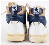 1984-86 Isiah Thomas Detroit Pistons Signed Converse Game Worn Sneakers (MEARS LOA) *Full JSA Letter*