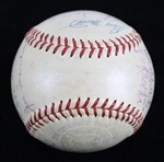 1953 World Series Champion New York Yankees Signed OAL Harridge Baseball w/ 28 Signatures Including Mickey Mantle, Yogi Berra, Ed Ford, Johnny Mize, Billy Martin, Phil Rizzuto & More *JSA*