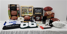 1990s NFL Signed Jersey, Mini Helmets w/ Fuzzy Thurston, Lynn Dickey, Hornung & more (Lot of 50+)(JSA)
