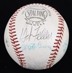 1951-69 Jackie Robinson, Bob Feller, Lou Boudreau Cleveland Indians & More Signed Giles ONL Spaulding Baseball (JSA)