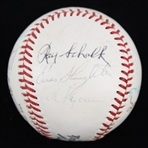 1951-69 Jackie Robinson, Bob Feller, Lou Boudreau Cleveland Indians & More Signed Giles ONL Spaulding Baseball (JSA)