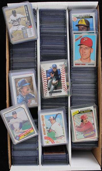 1970s-2010s Baseball Trading Card Collection - Lot of 600+