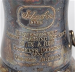 1955-59 Walter Alston Brooklyn Dodgers Manager of the Year Award Pitcher & 10 In A Row Schaefer Beer Mug (MEARS LOA / Family Provenance)
