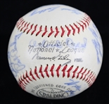 1962 National League All Stars Team Signed ONL Giles Baseball w/ 25 Signatures Including Roberto Clemente, Hank Aaron, Willie Mays & More (JSA)