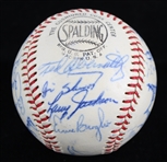 1965 Chicago Cubs Team Signed ONL Giles Baseball w/ 25 Signatures Including Ernie Banks, Ron Santo, Billy Williams & More *Full JSA Letter*
