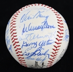 1965 Chicago Cubs Team Signed ONL Giles Baseball w/ 25 Signatures Including Ernie Banks, Ron Santo, Billy Williams & More *Full JSA Letter*
