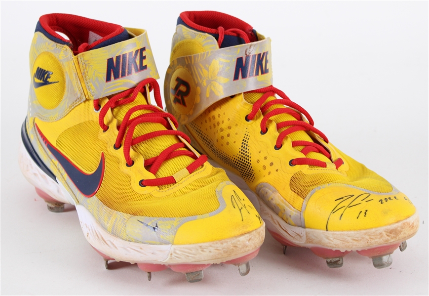 2022 Ronald Acuna Jr. Atlanta Braves Signed Nike Game Worn Cleats (MEARS LOA / JSA)