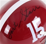 1970's-2000's Bart Starr Alabama Crimson Tide Signed Mini Helmet + Winning Football by Bart Starr Magazine (JSA)