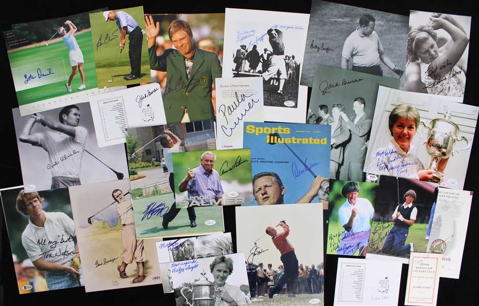1970s-2000s Golf Signed Photo Collection - Lot of 60+