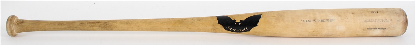 2001-06 Albert Pujols St. Louis Cardinals SamBat Professional Model Game Used Bat (MEARS A10)