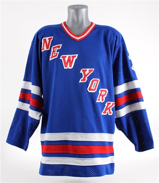 1984-86 James Patrick New York Rangers Game Worn Road Jersey (MEARS LOA)