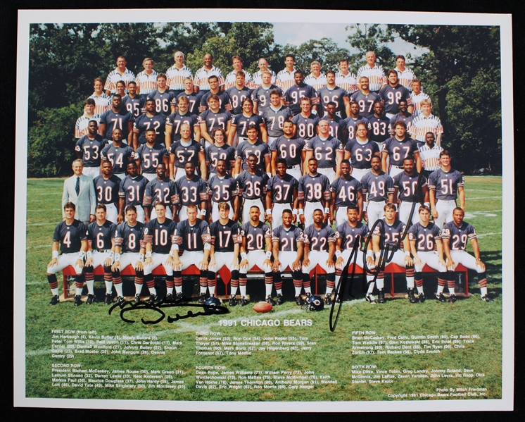 1991 Mike Ditka Chicago Bears Signed Team Photo (JSA)