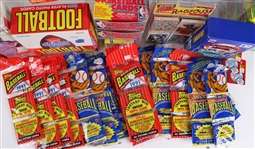 1980s-1990s Baseball, Football, Basketball Trading Cards Collection (Lot of 35+ Boxes) 