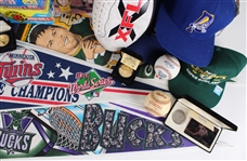 1990s Baseball Trading Cards, Signed Football Helmets, Starting Line Ups & more (Lot of 150+)