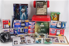 1990s Baseball Trading Cards, Signed Football Helmets, Starting Line Ups & more (Lot of 150+)