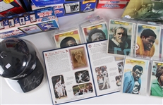 1990s Baseball Trading Cards, Signed Football Helmets, Starting Line Ups & more (Lot of 150+)