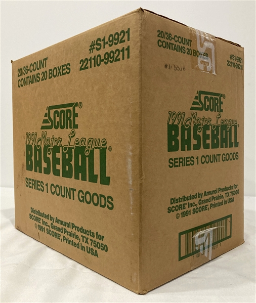 1991 Score Baseball Series 1 Sealed Case 20/36 Count 