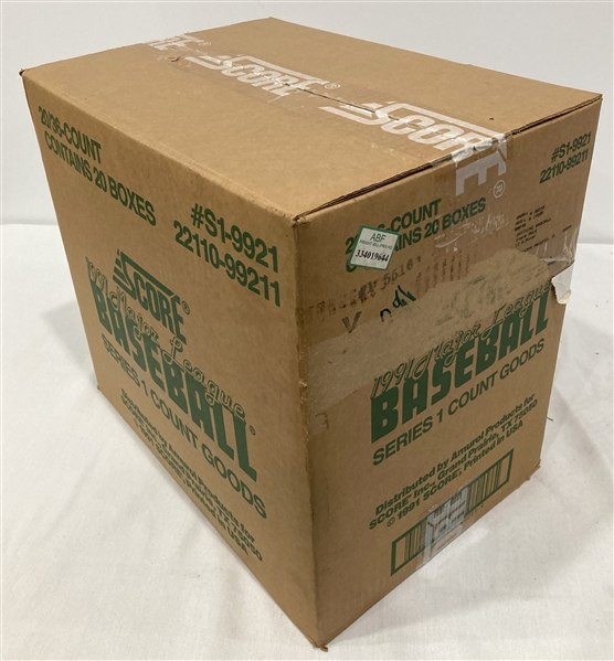 1991 Score Baseball Series 1 Sealed Case 20/36 Count 