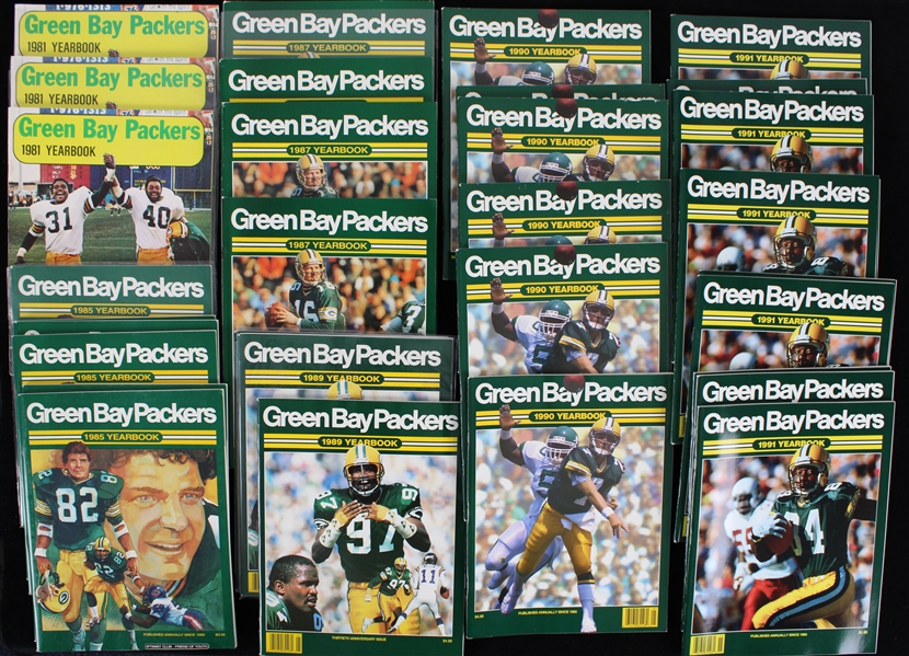1981-2011 Green Bay Packers Yearbooks & Programs (Lot of 40+)