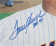 1988 Tom Seaver NY Mets Signed 21x28 Framed Print *JSA*