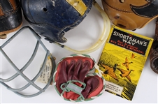 1940s-1990s Leather Football Helmets, Vince Lombardi 20x26 LE Prints, Mitts & more (Lot of 20)