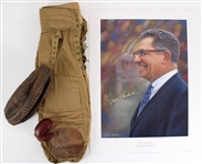 1940s-1990s Leather Football Helmets, Vince Lombardi 20x26 LE Prints, Mitts & more (Lot of 20)