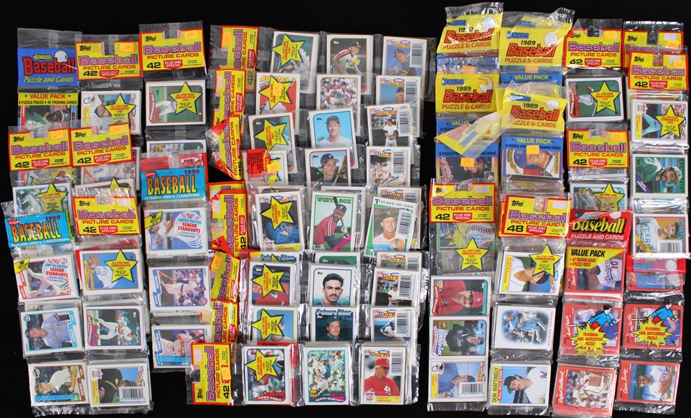 1988-1990 Topps Baseball Picture Cards, Donruss Puzzle & Cards, Fleer (Lot of 40+)