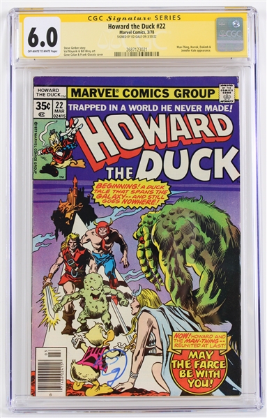 1977 Ed Gale Howard the Duck Signed #22 Marvel Comic (CGC 6.0 Slabbed)