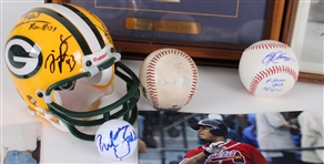 1990s-2010s Signed Baseballs, Photos, Mini Helmets w/ Robin Yount, Gilbert Brown & more (Lot of 30+)