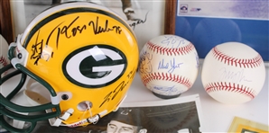 1990s-2010s Signed Baseballs, Photos, Mini Helmets w/ Robin Yount, Gilbert Brown & more (Lot of 30+)