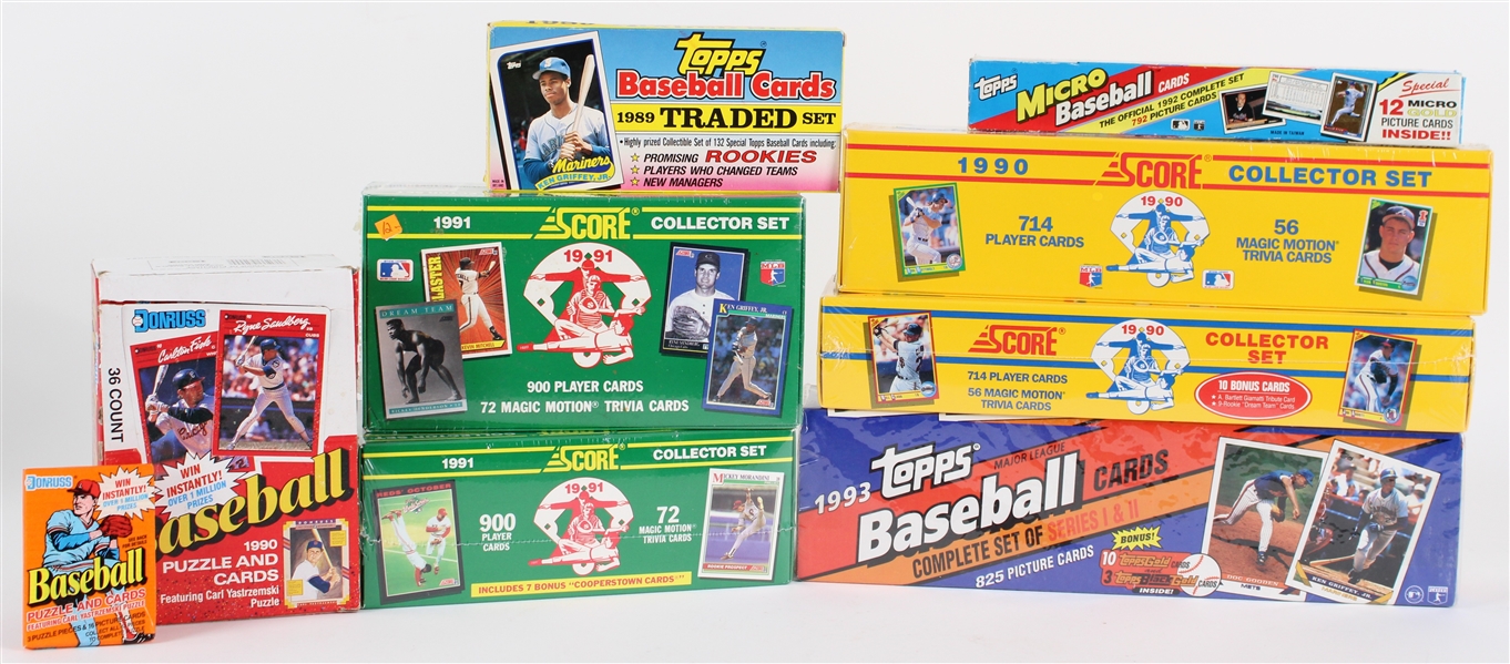 1989-1993 Topps, Score, Donruss Baseball Cards (Lot of 8)