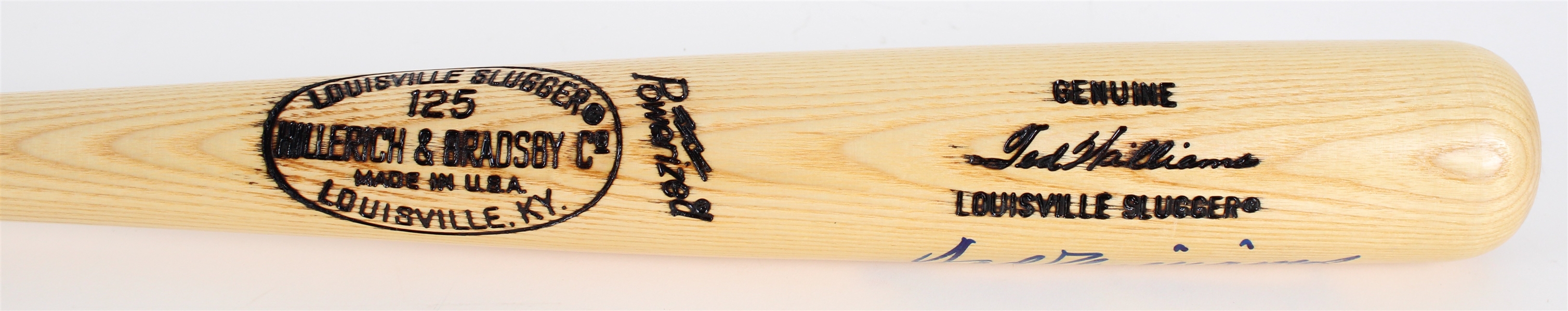 1990s Ted Williams Boston Red Sox Signed H&B Louisville Slugger Baseball Bat (JSA)