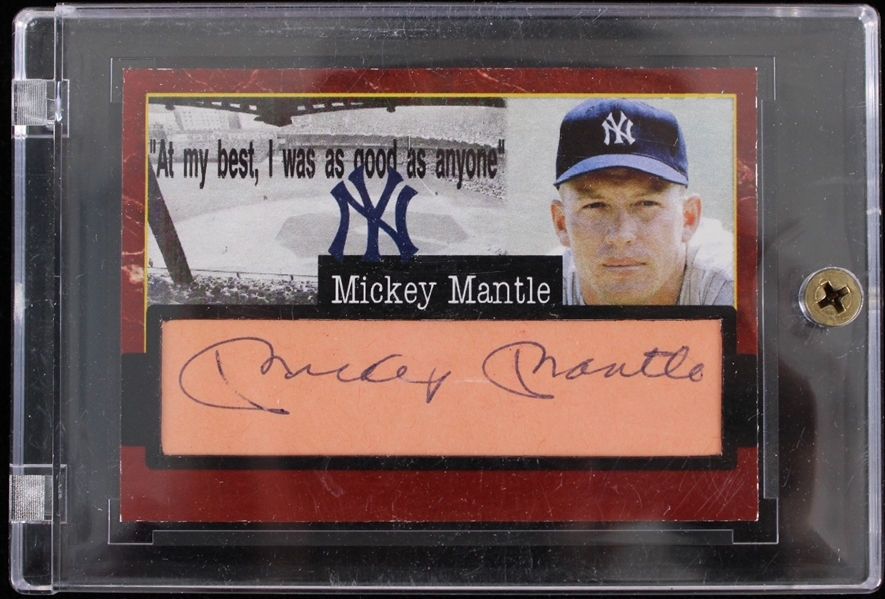 1951-68 Mickey Mantle NY Yankees Signed Trading Card (JSA) 