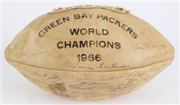 1966 Super Bowl I Champion Green Bay Packers Team Signed Football w/ 47 Signatures Including Vince Lombardi, Bart Starr, Ray Nitschke & More *Full JSA Letter*