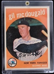 1959 Gil McDougald NY Yankees Signed Topps #345 Card (JSA) 