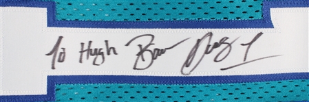 2001-02 Baron Davis Charlotte Hornets Signed Game Worn Road Jersey (MEARS A5 / JSA)