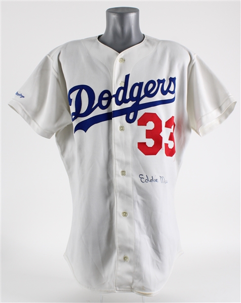 1991 Eddie Murray Los Angeles Dodgers Signed Game Worn Home Jersey (MEARS A10 / JSA) 
