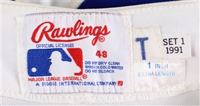 1991 Eddie Murray Los Angeles Dodgers Signed Game Worn Home Jersey (MEARS A10 / JSA) 