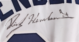 2001 Rickey Henderson San Diego Padres Signed Game Worn Home Jersey (MEARS A10 / JSA)