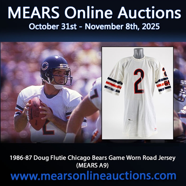 1986-87 Doug Flutie Chicago Bears Game Worn Road Jersey (MEARS A9)
