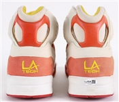 1992-93 Hakeem Olajuwon Houston Rockets Signed LA Gear Game Worn Sneakers (MEARS LOA) *JSA*