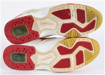 1992-93 Hakeem Olajuwon Houston Rockets Signed LA Gear Game Worn Sneakers (MEARS LOA) *JSA*